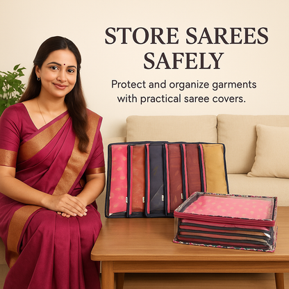 Saree/ Dress Cover (6 Sleeves) – Floral Dream